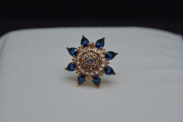Blossom Stud Earrings – Midnight Blue